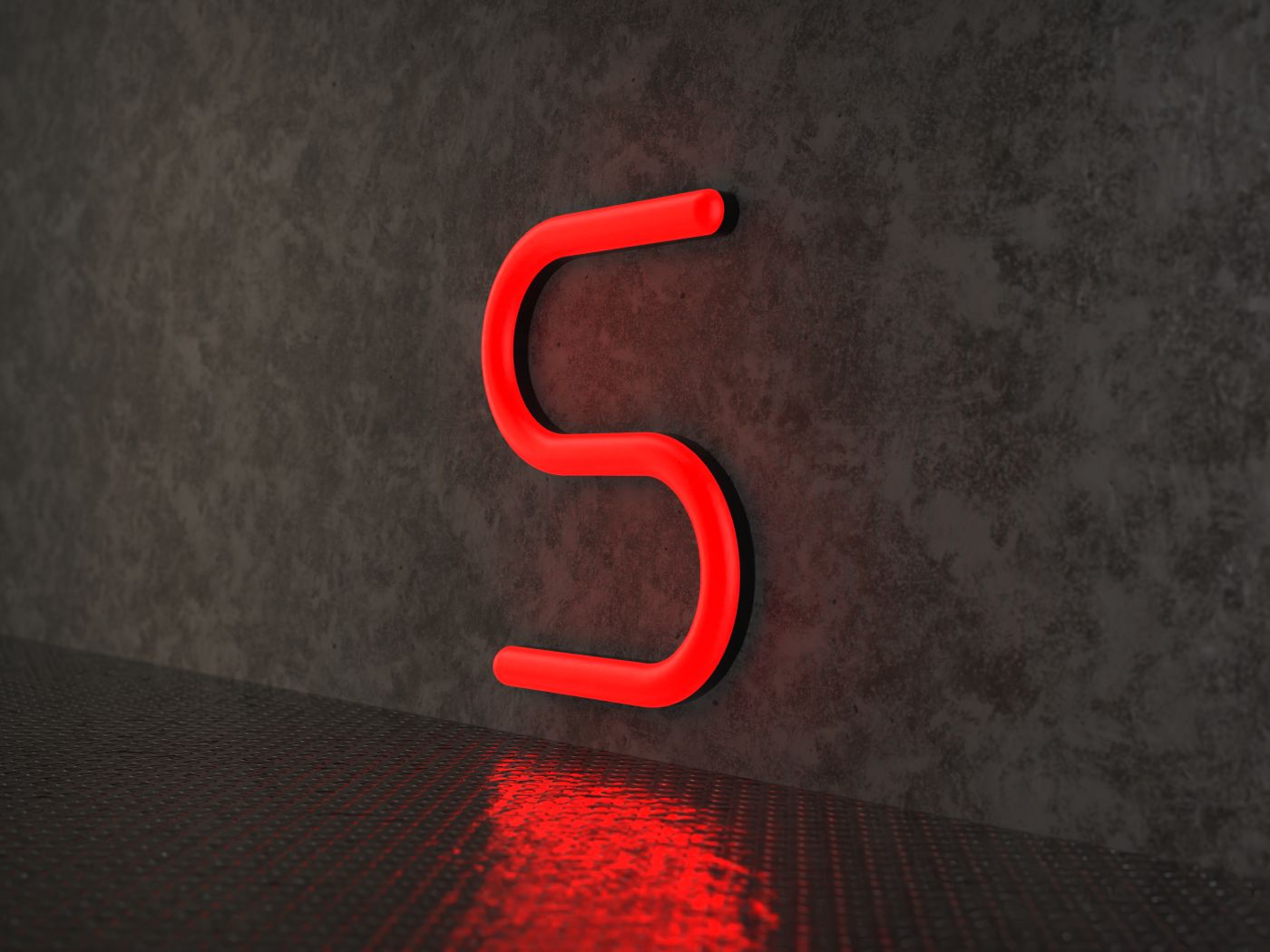 Faux neon channel letters — illuminated storefront, night shot — illuminated at night
